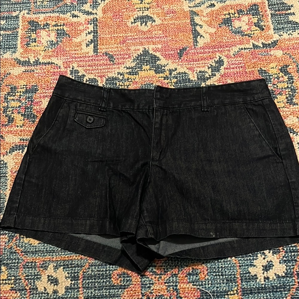 Classic Black Denim Women's Shorts
